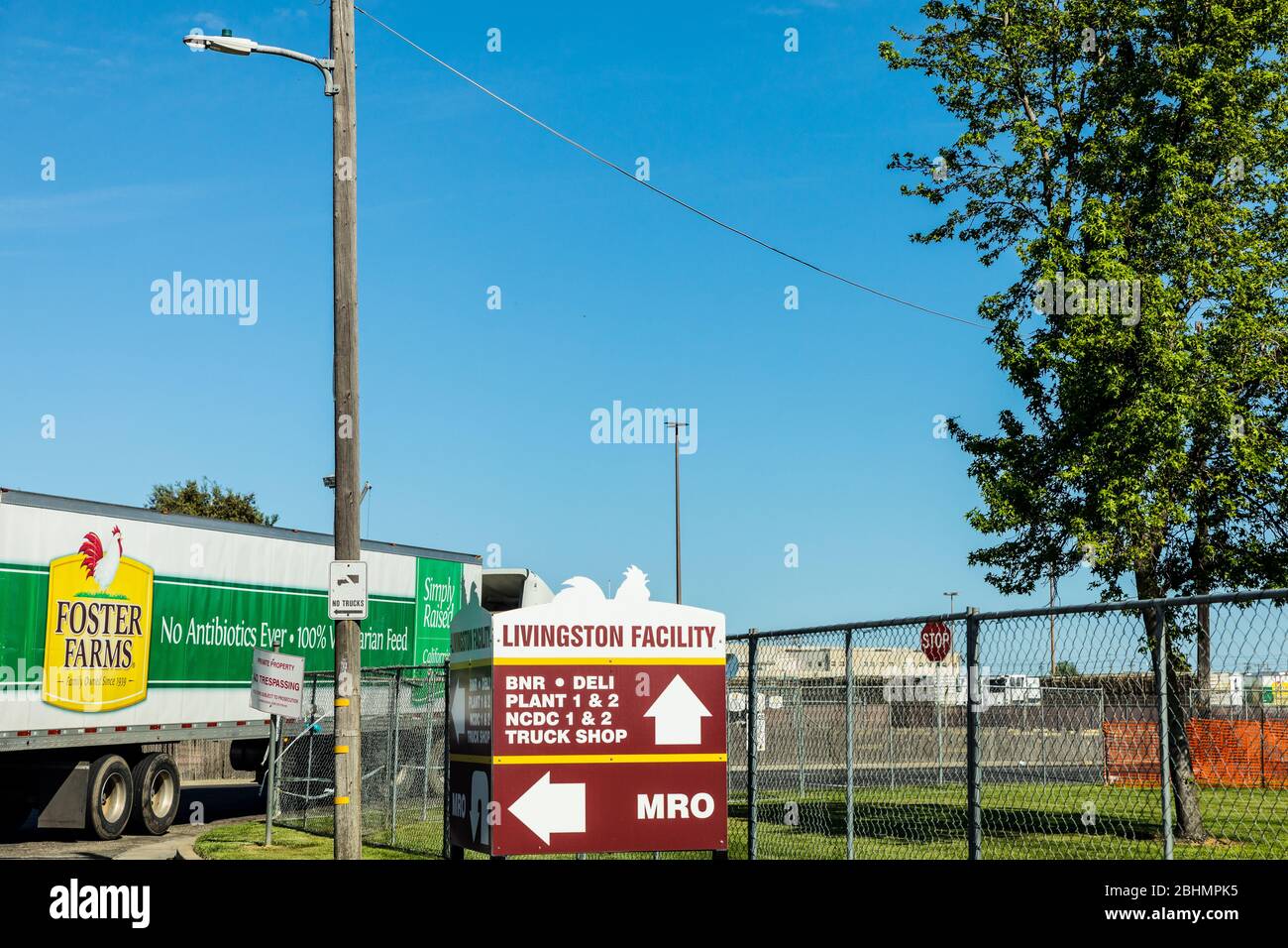 The Foster Farms processing facility in Livingston California USA Stock
