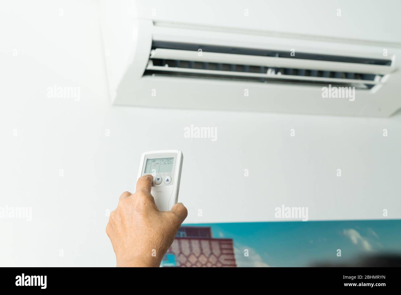 Remote control directed on air conditioner system, senior hand control