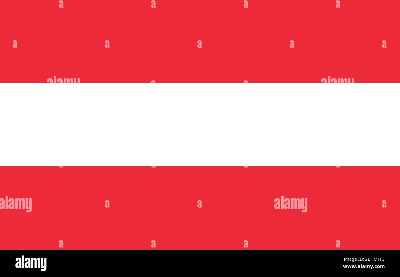 Austria flag vector graphic. Rectangle Austrian flag illustration. Austria country flag is a symbol of freedom, patriotism and independence. Stock Vector