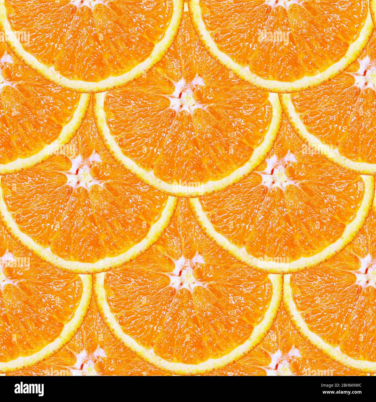 Seamless pattern of juicy slices of orange in the form of tiles. Design ...