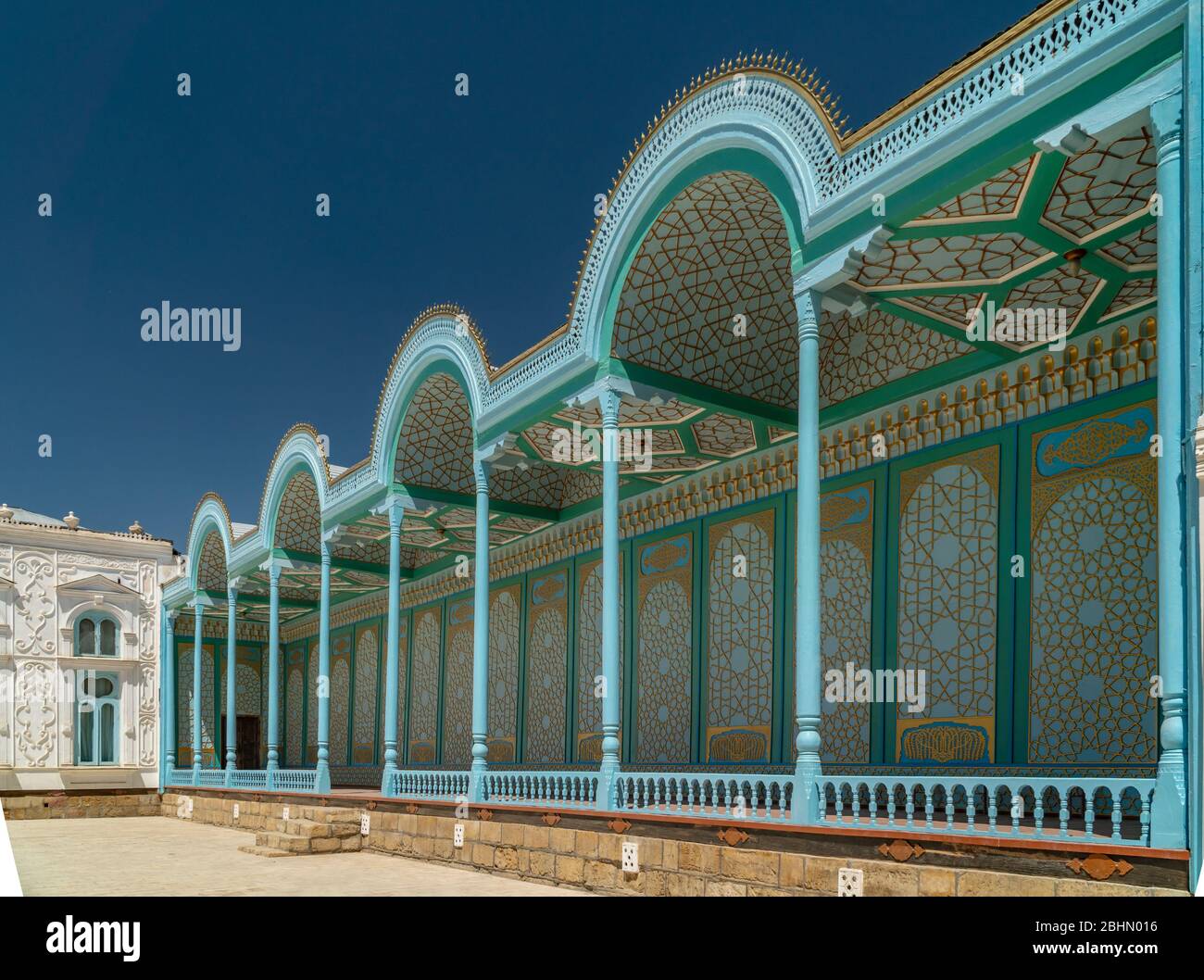 August 07, 2018 - Bukhara, Uzbekistan: Bukhara emir's summer residency courtyard  Stock Photo