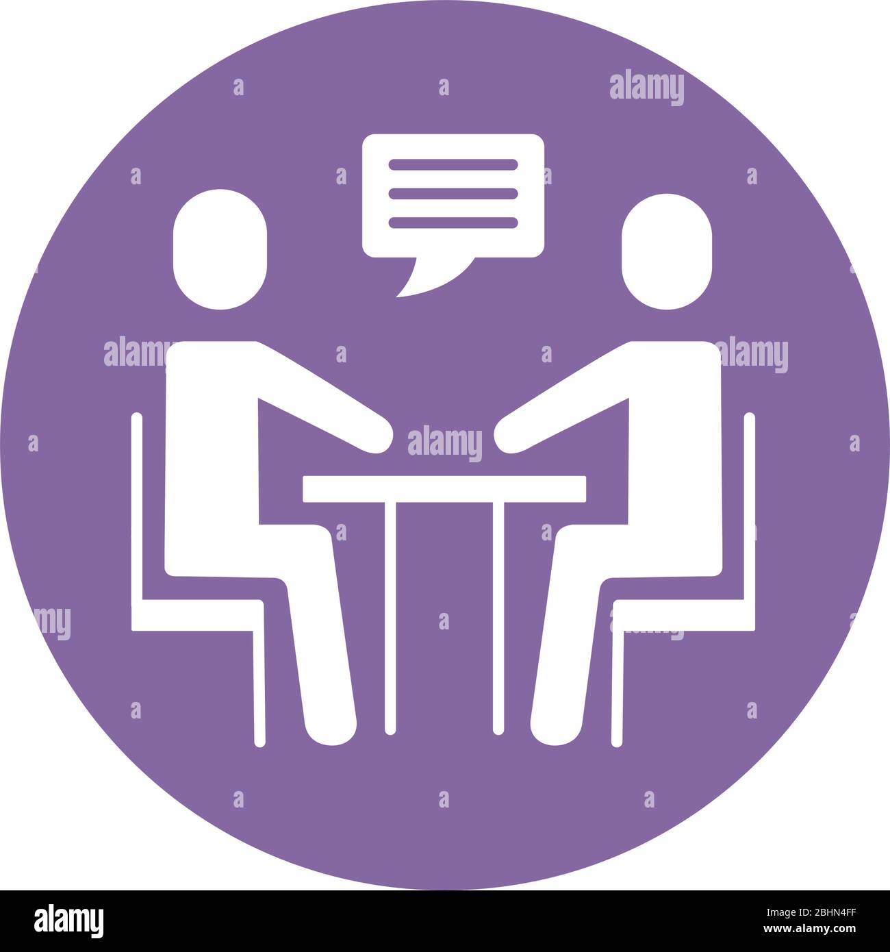 men avatars silhouettes with speech bubbles block style Stock Vector