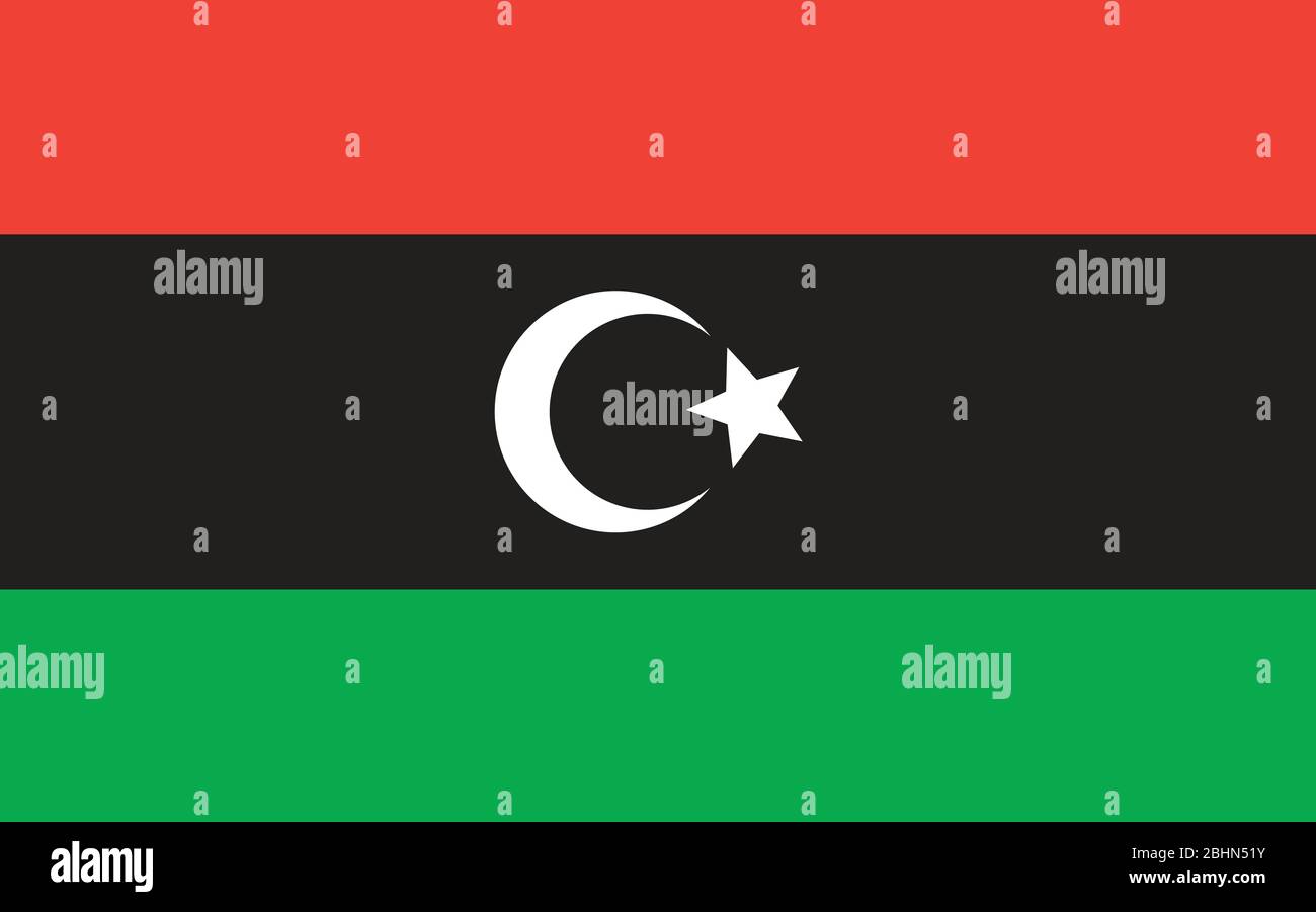 Libya Flag Vector Graphic Rectangle Libyan Flag Illustration Libya