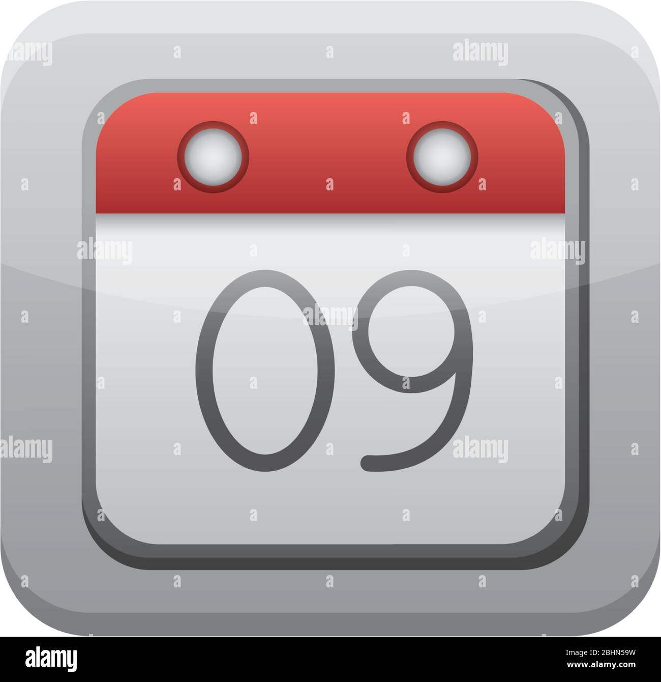 calendar app button menu isolated icon Stock Vector