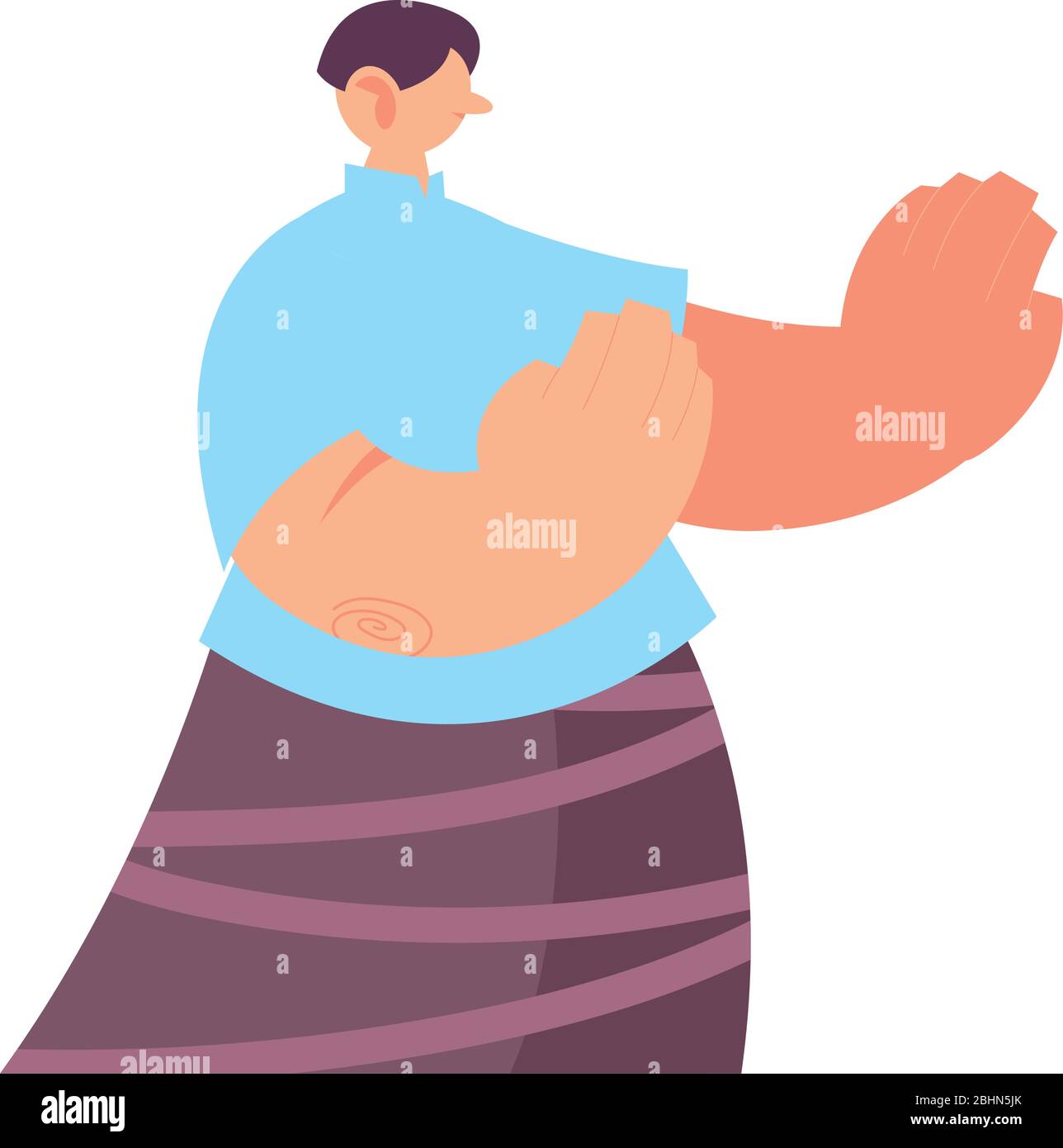 young man standing on white background vector illustration design Stock ...