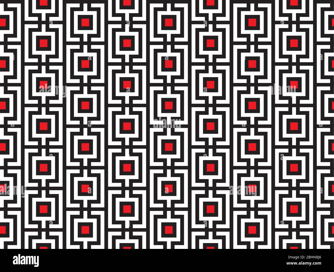 Striped grid with squares art seamless background Stock Vector