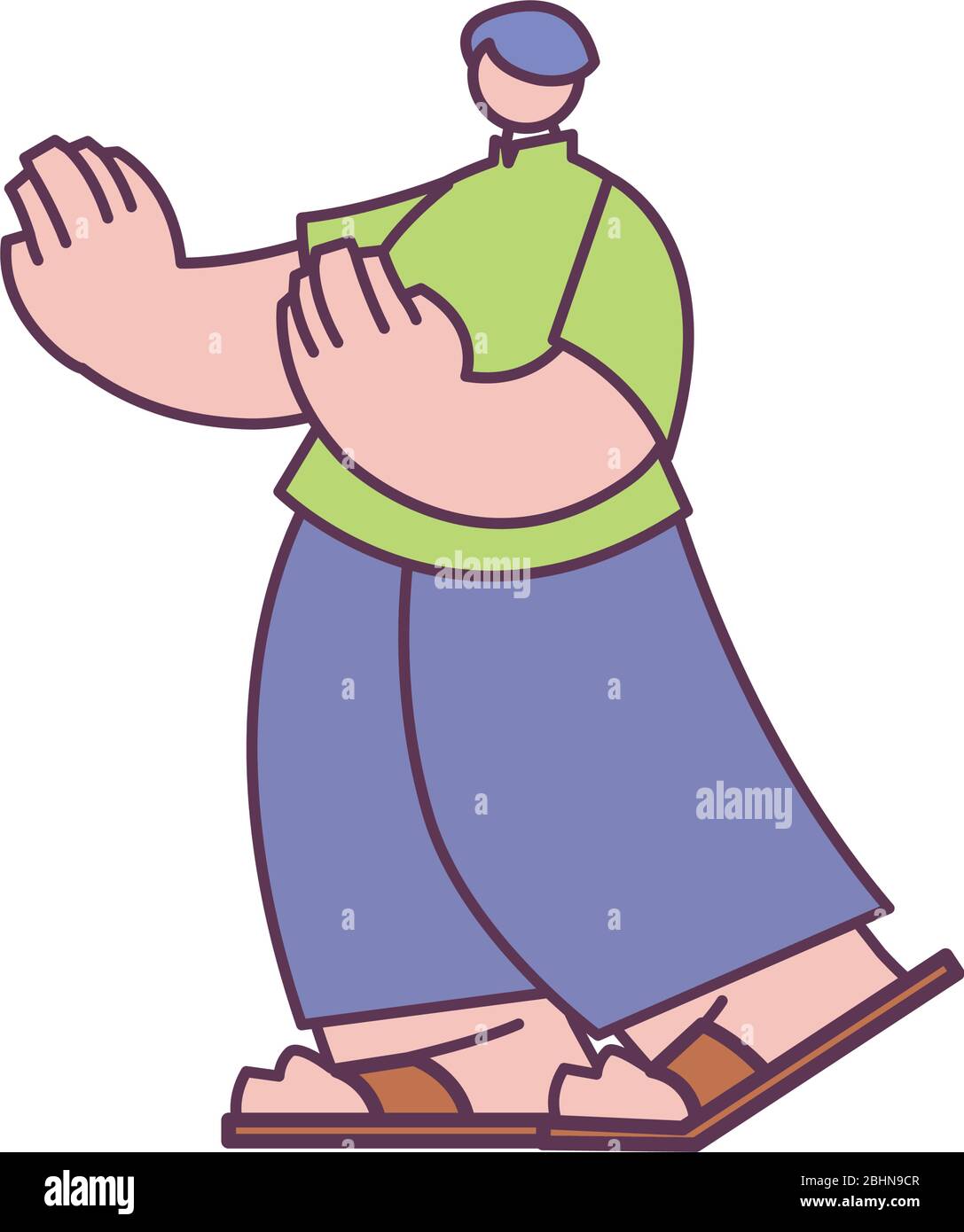 young man standing on white background vector illustration design Stock ...