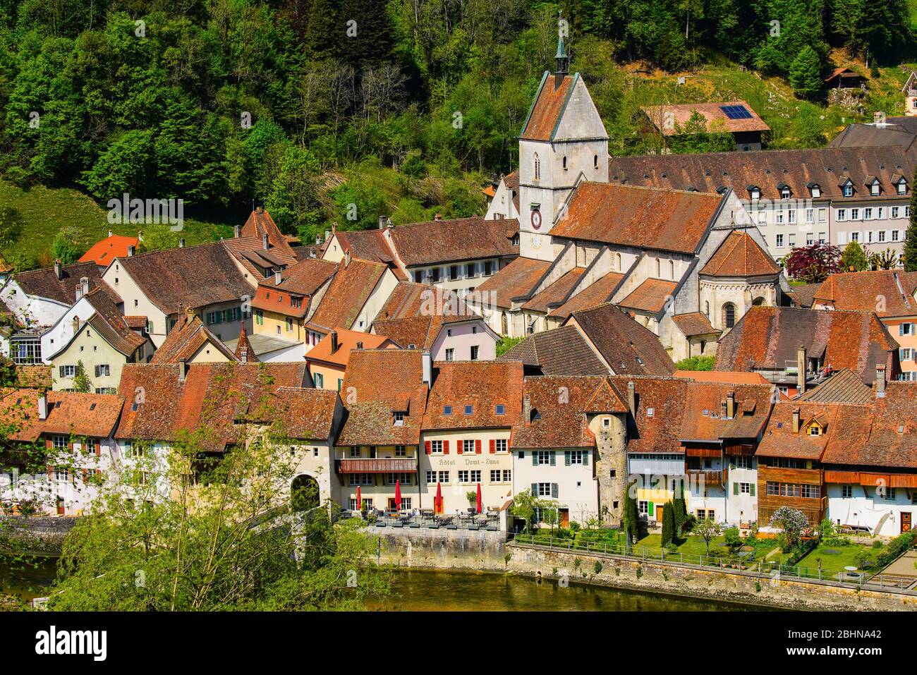 Medieval town birds eye view hi-res stock photography and images - Alamy