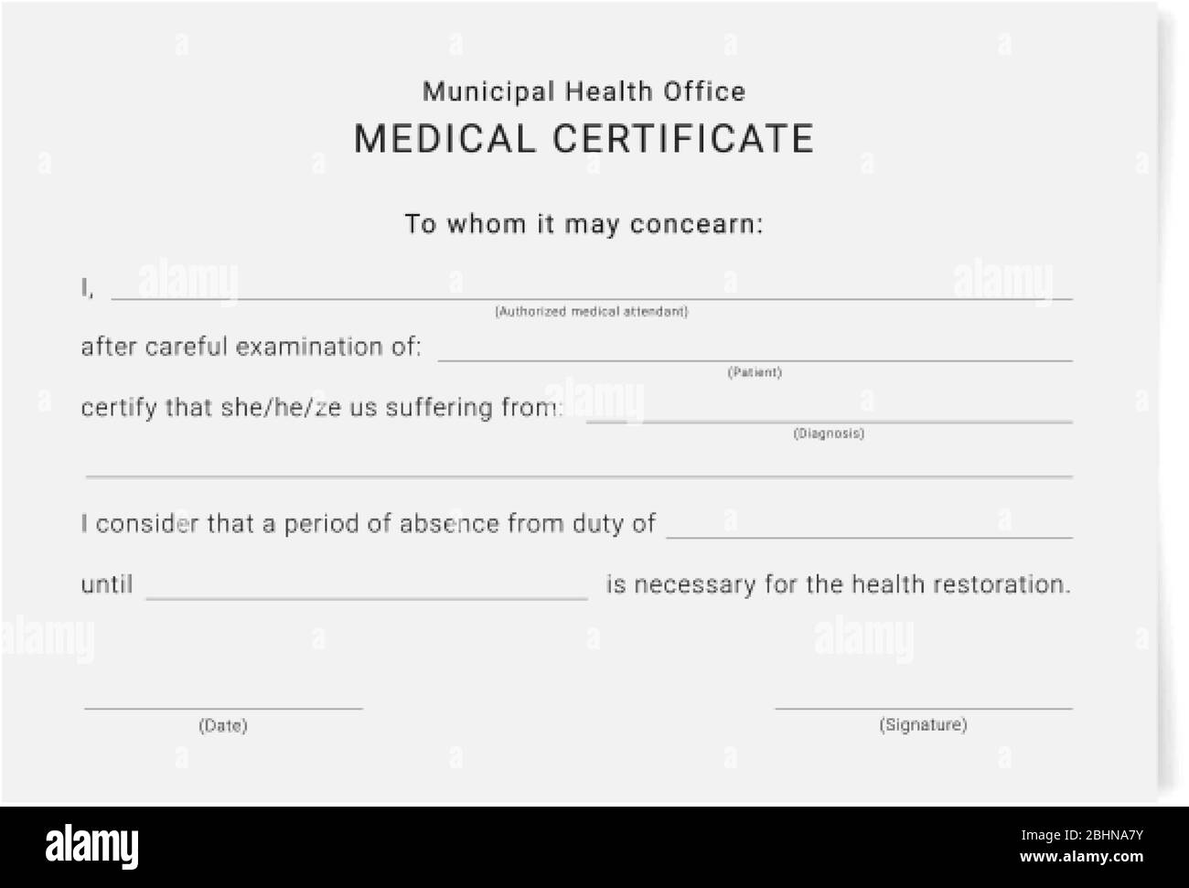 Page 20 - Medical Certificate High Resolution Stock Photography and Throughout Fit To Fly Certificate Template