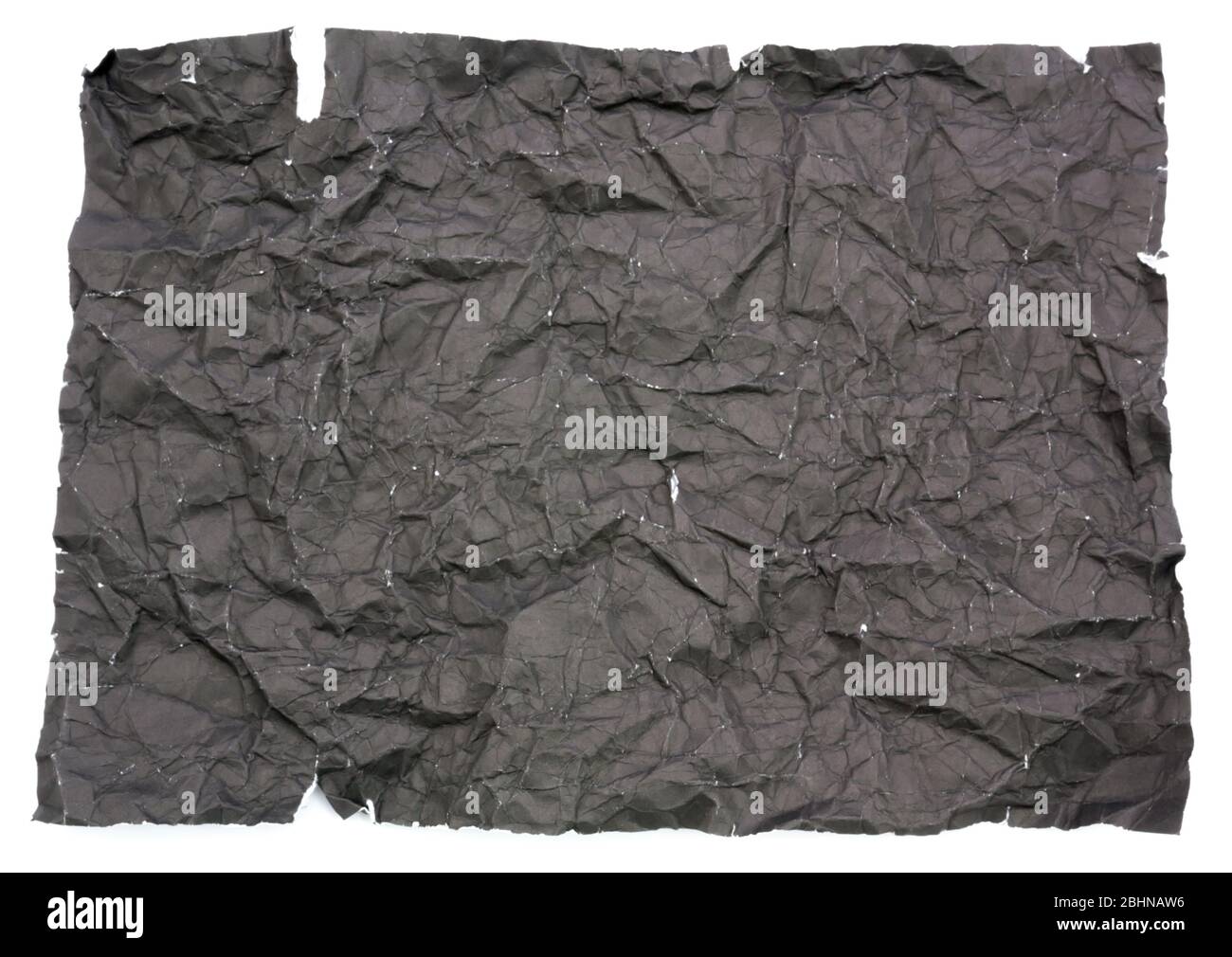 black crumpled paper texture wallpaper background Stock Photo - Alamy