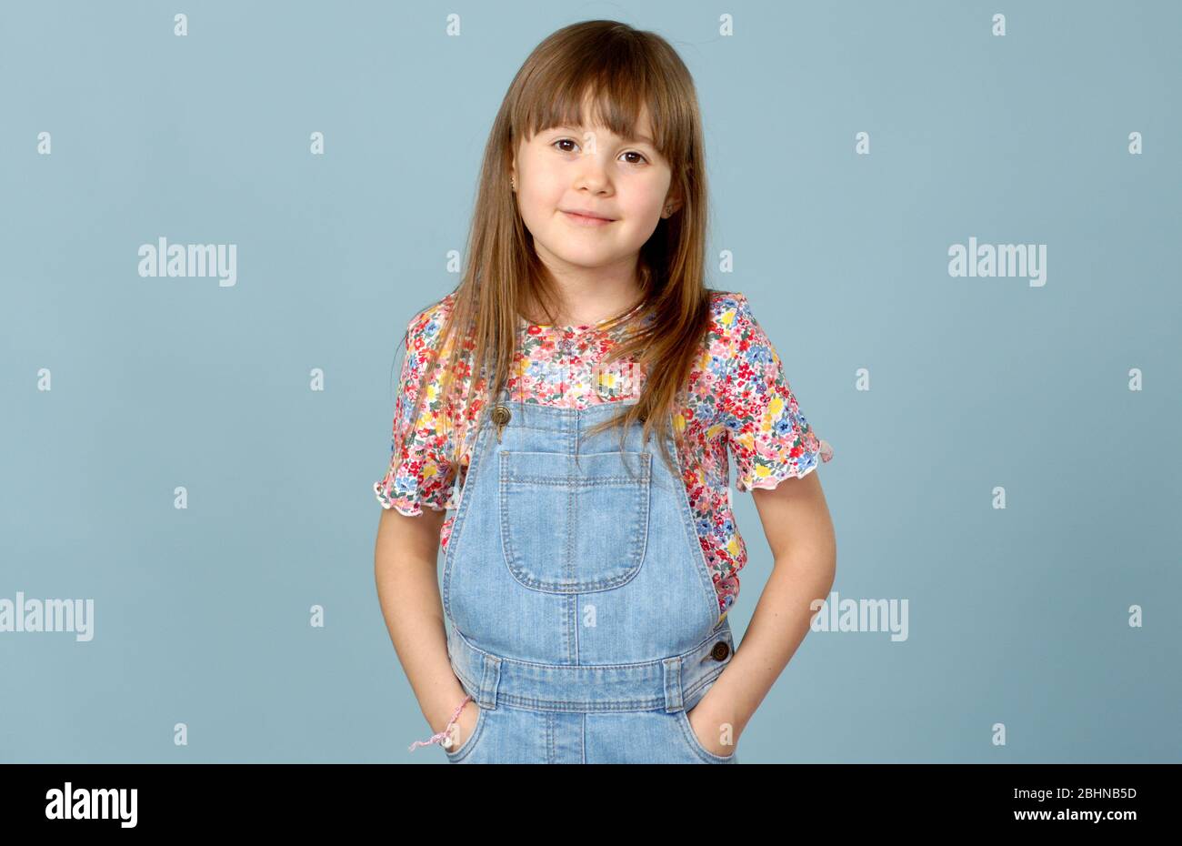 cute girl in overalls