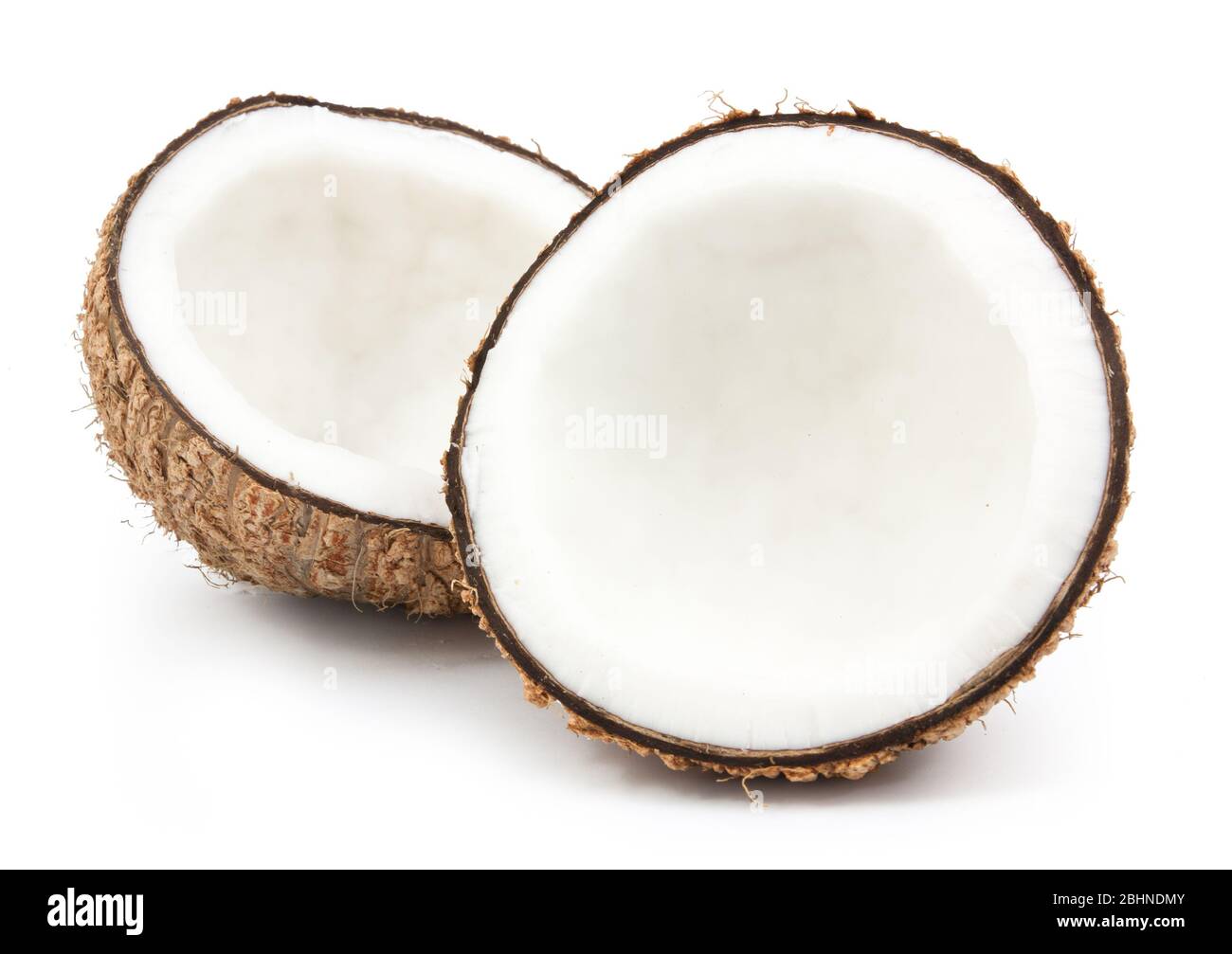 half coconut isolated on white background Stock Photo - Alamy
