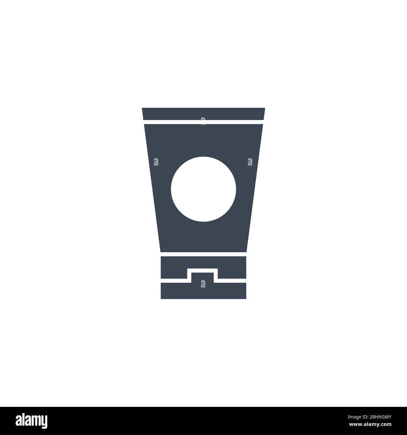 Sunscreen related vector glyph icon. Stock Vector