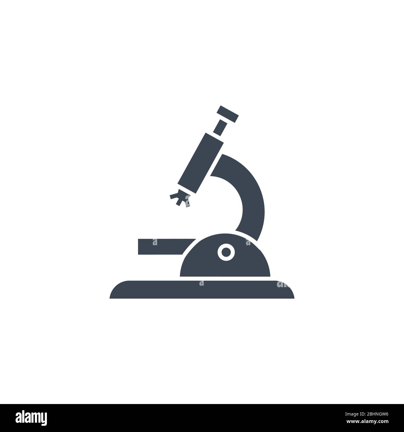 Microscope related vector glyph icon. Stock Vector