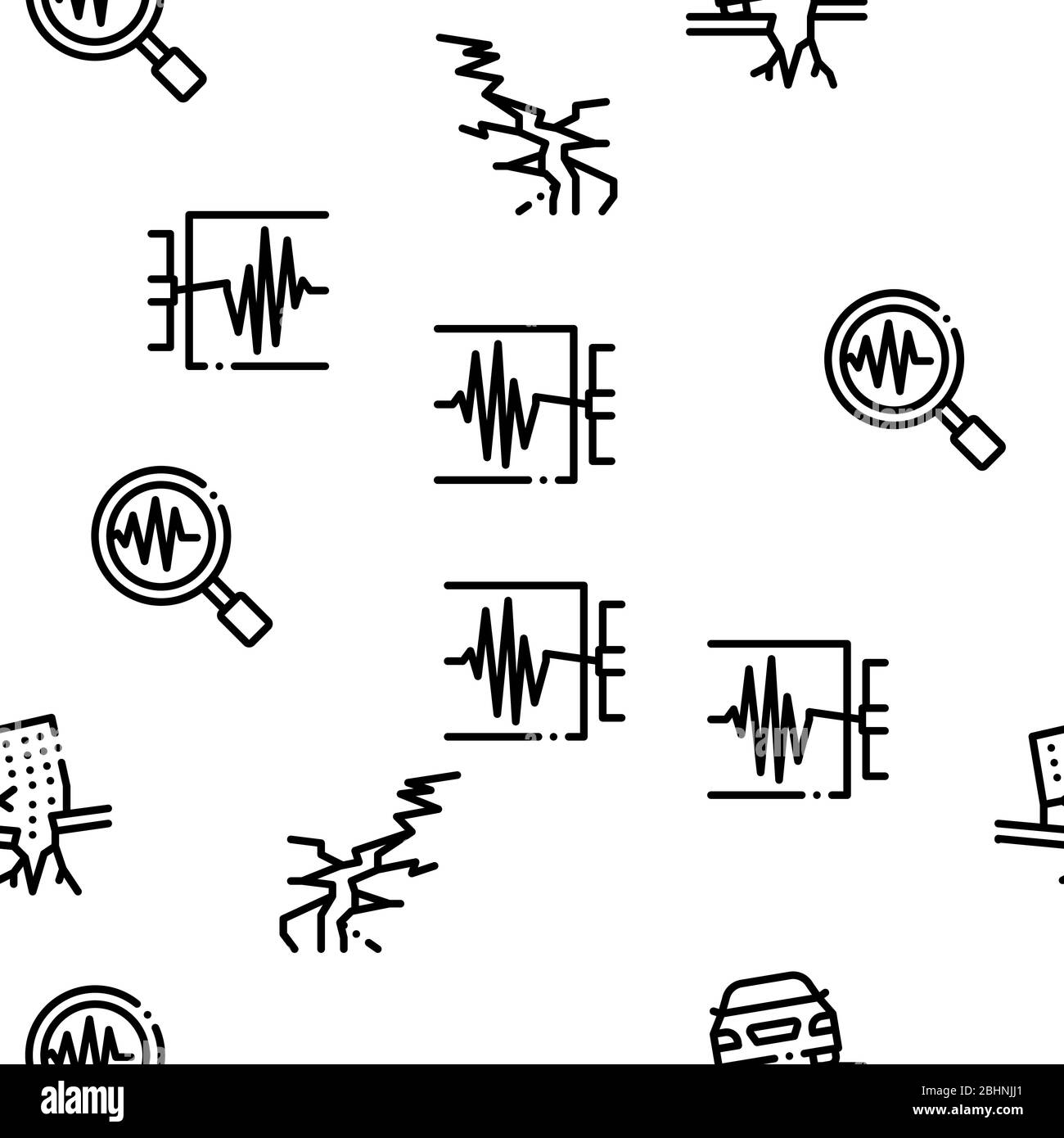 Earthquake Disaster Seamless Pattern Vector Stock Vector Image & Art ...