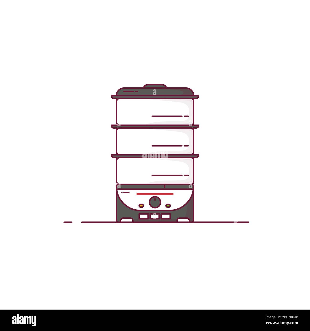 Kitchen steamer line style Stock Vector