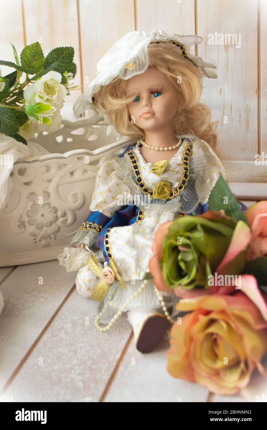 victorian garden porcelain doll