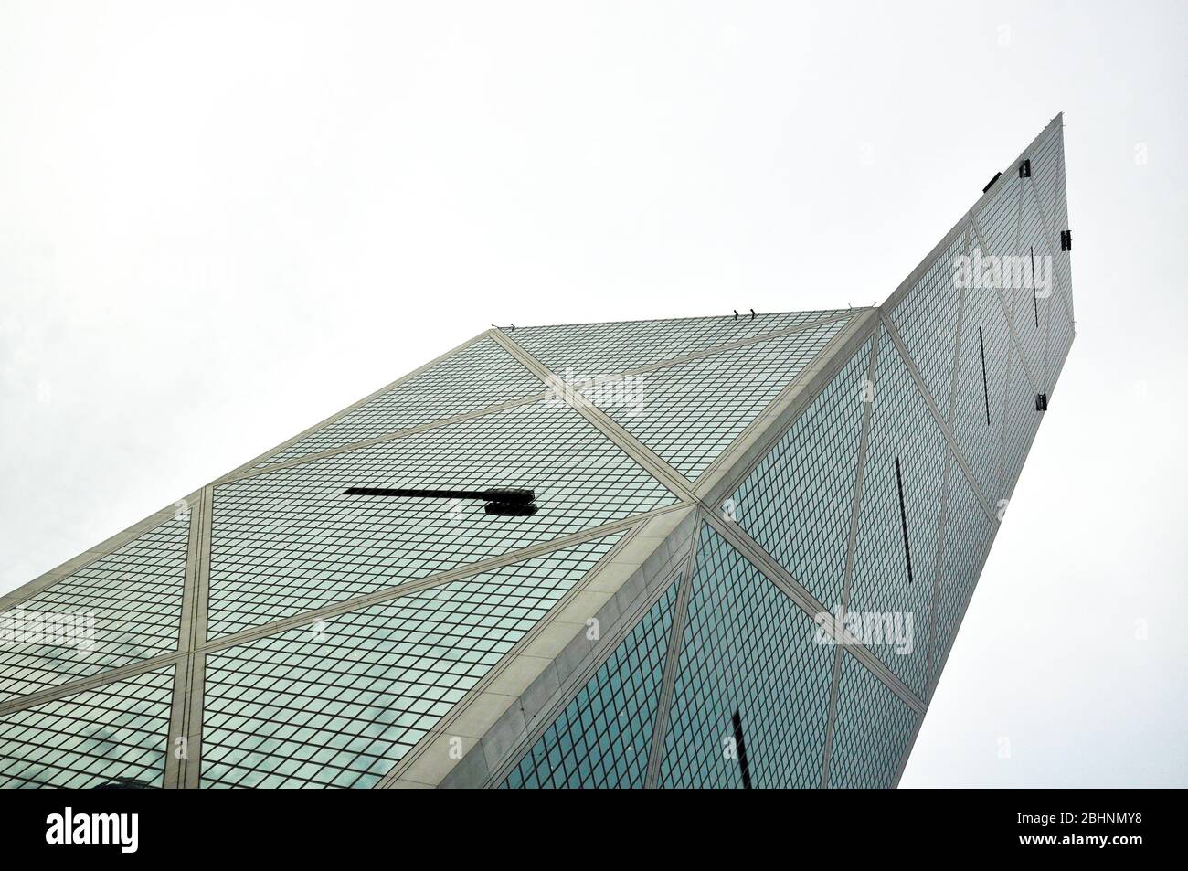 HONG KONG, June,10 2013: Citibank Tower is modern glass and steel office skyscraper Stock Photo