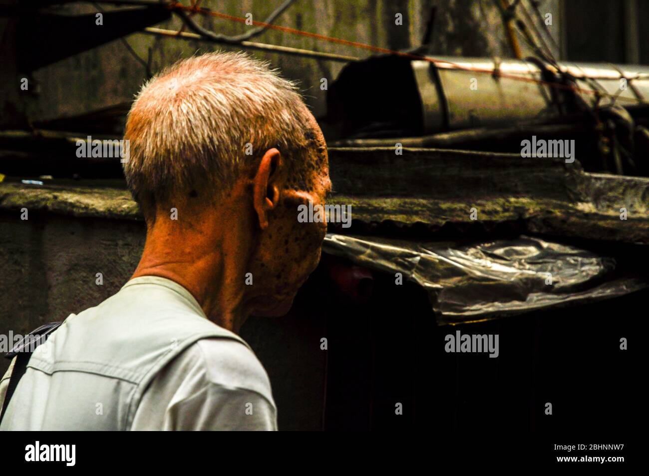 Rear view of a balding man hi-res stock photography and images - Alamy