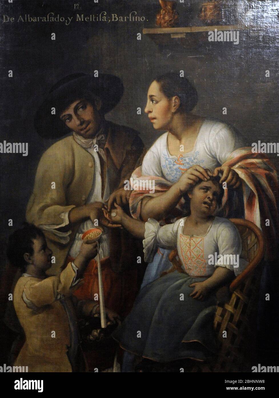Casta Paintings, Mixed Race Family in Mexico