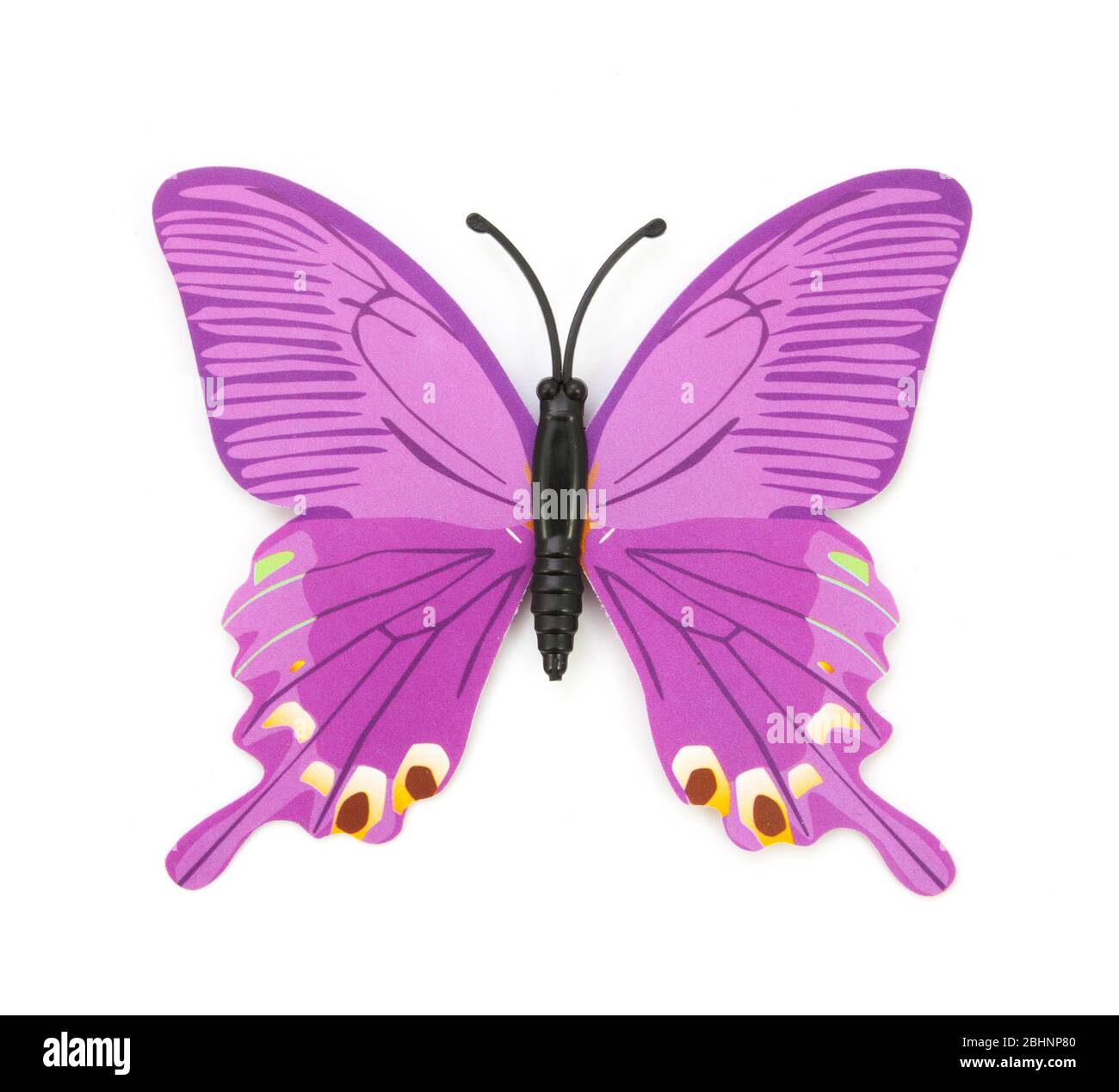 blue fake butterfly isolated white background Stock Photo Alamy