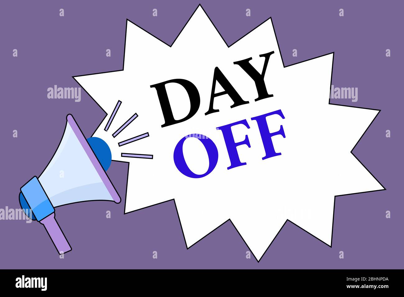 Handwriting text Day Off. Conceptual photo when you do not go to work