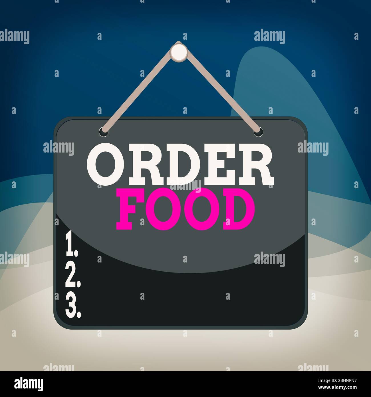 Writing note showing Order Food. Business concept for the process of ...