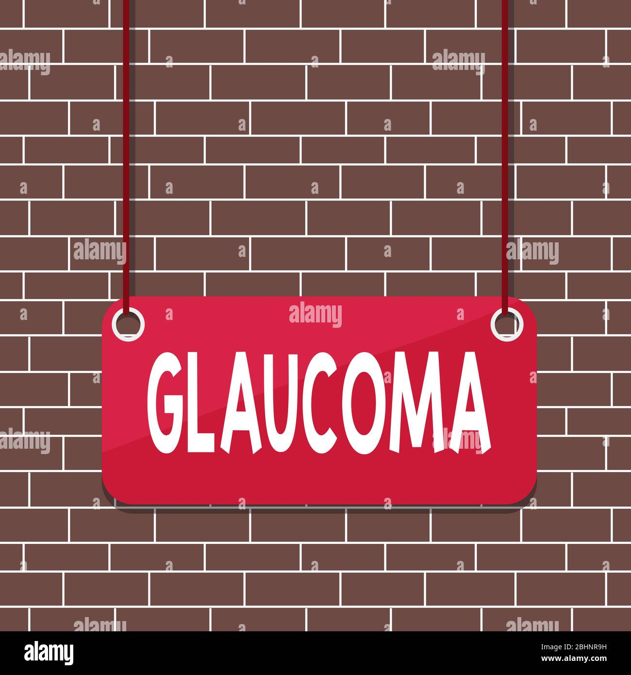 Text sign showing Glaucoma. Business photo text Eye diseases which result in damage to the optic nerve Vision loss Board color background plank attach Stock Photo