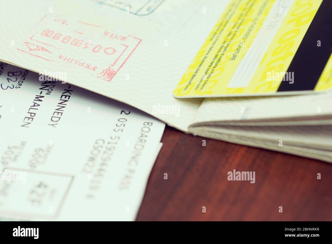 Passport, Credit Card and Boarding Pass Stock Photo Alamy