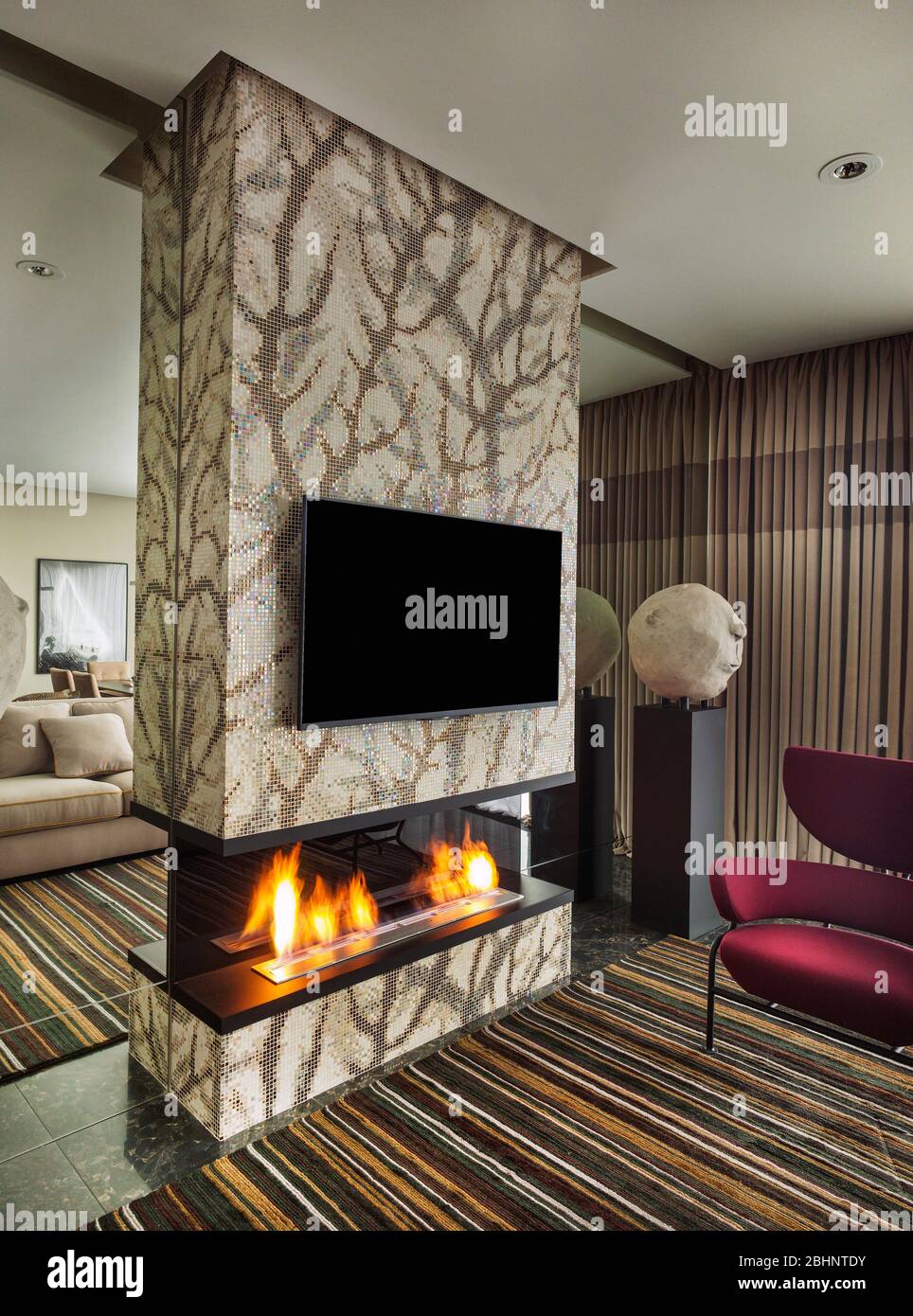 Luxury home interior; apartment interior design in Moscow Stock Photo ...
