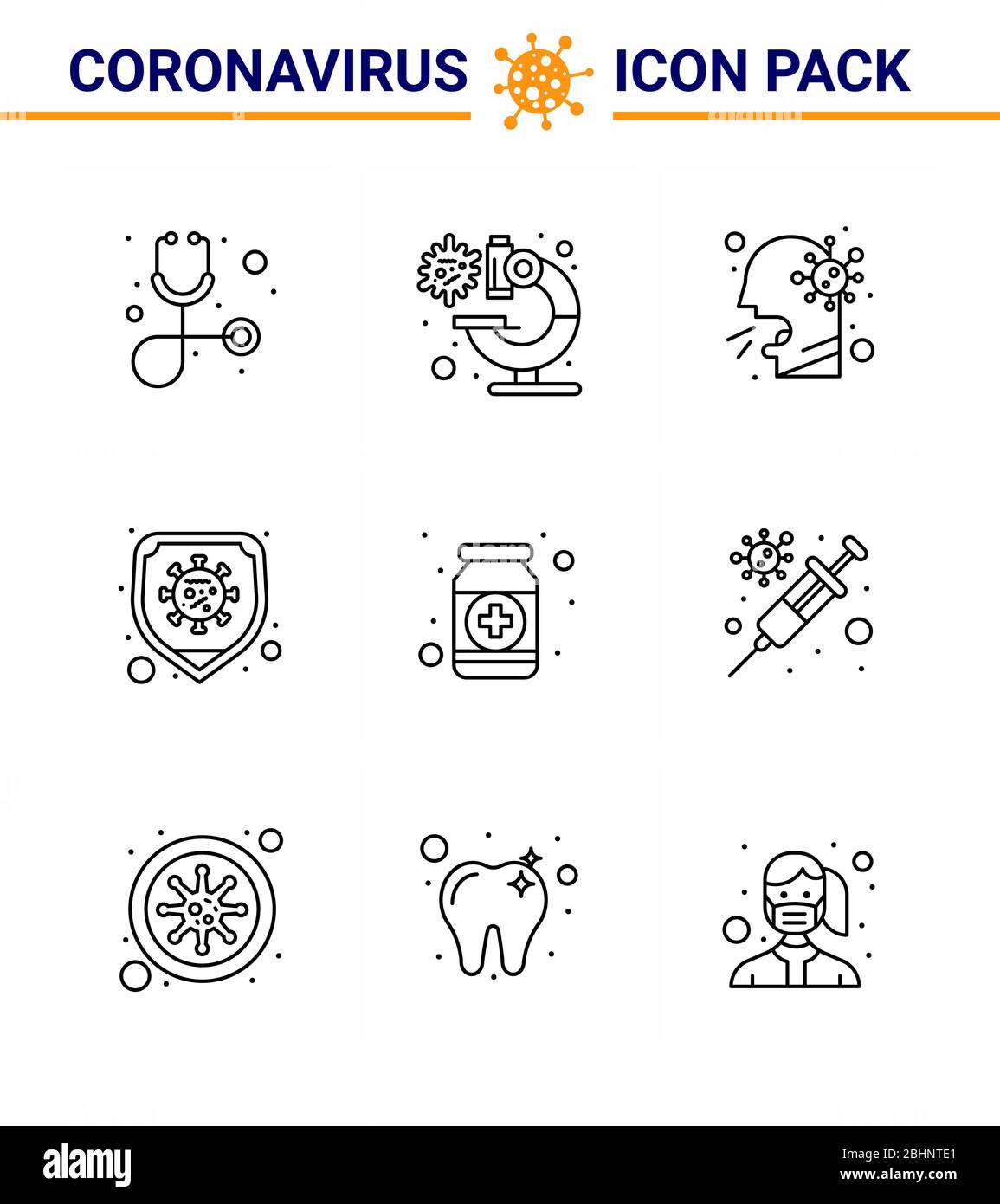 Free Coronavirus Vector Icons (AI)