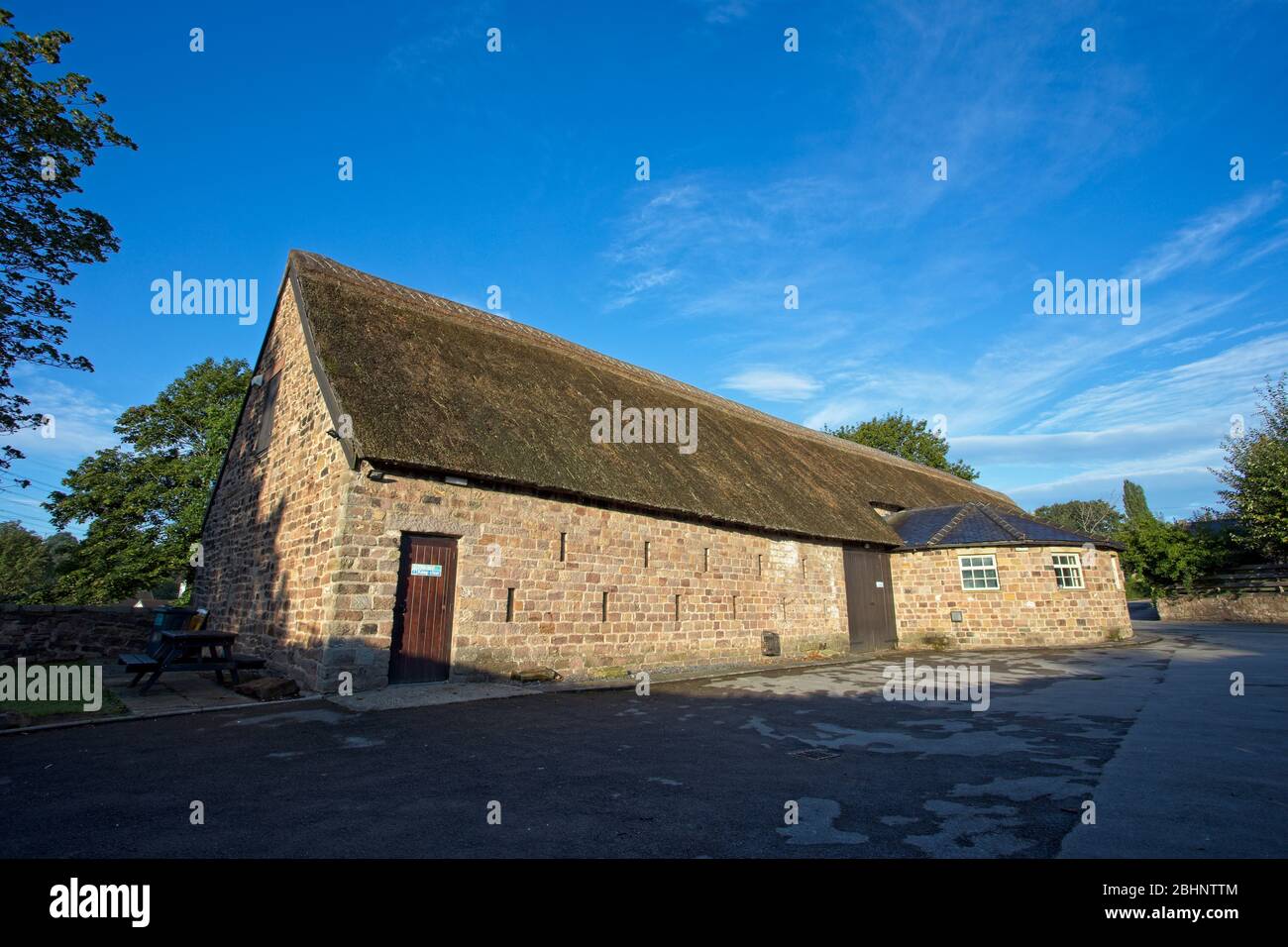 The 13th century Manorial Barn, Whiston, near Rotherham, South Yorkshire, England, UK. Stock Photo