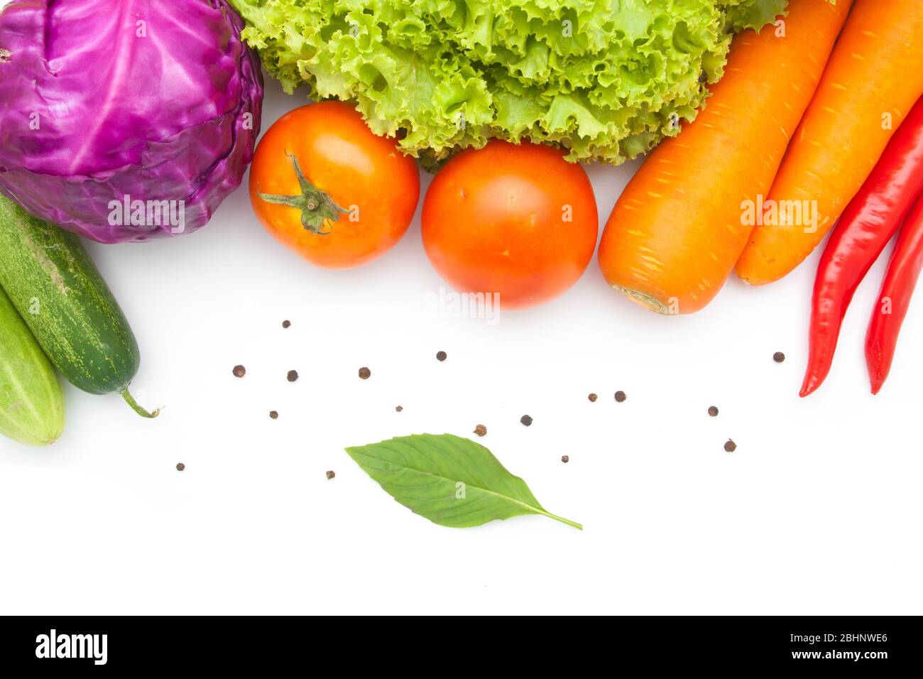 vegetables isolated on white background Stock Photo - Alamy
