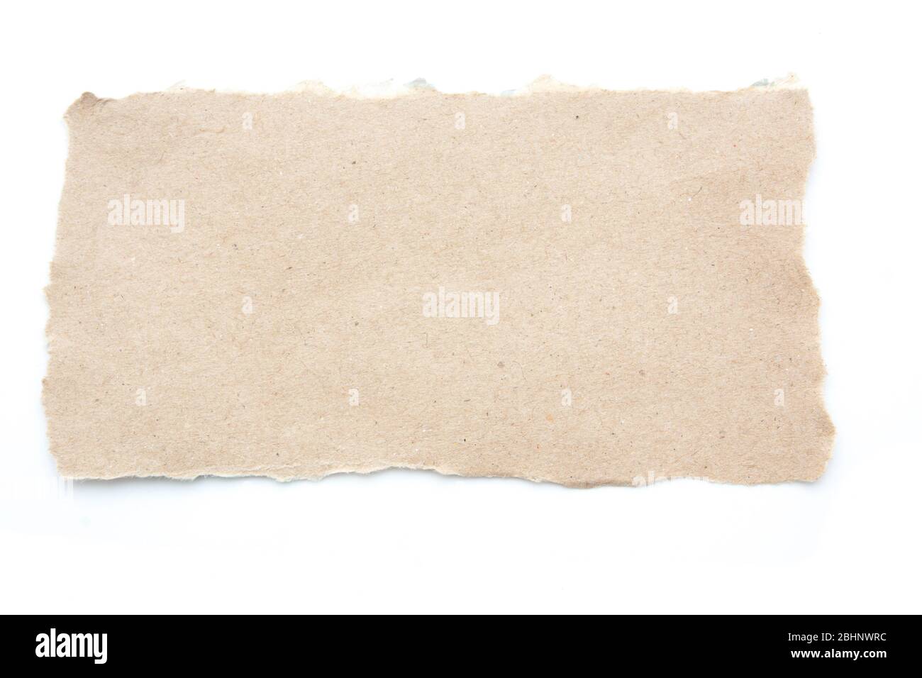 Empty blank recycle paper tear paper isolated Stock Photo