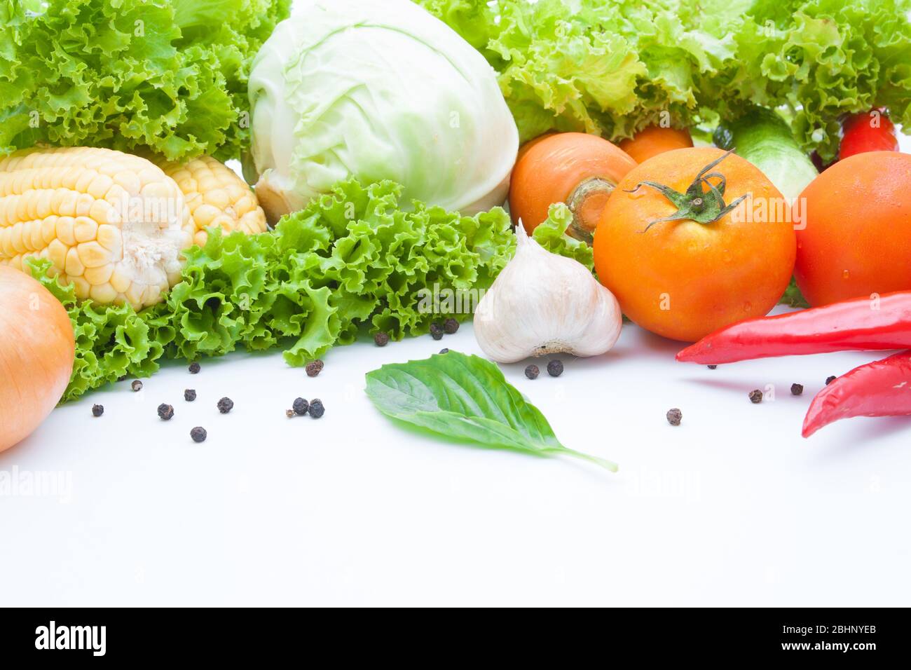 vegetables isolated on white background Stock Photo - Alamy