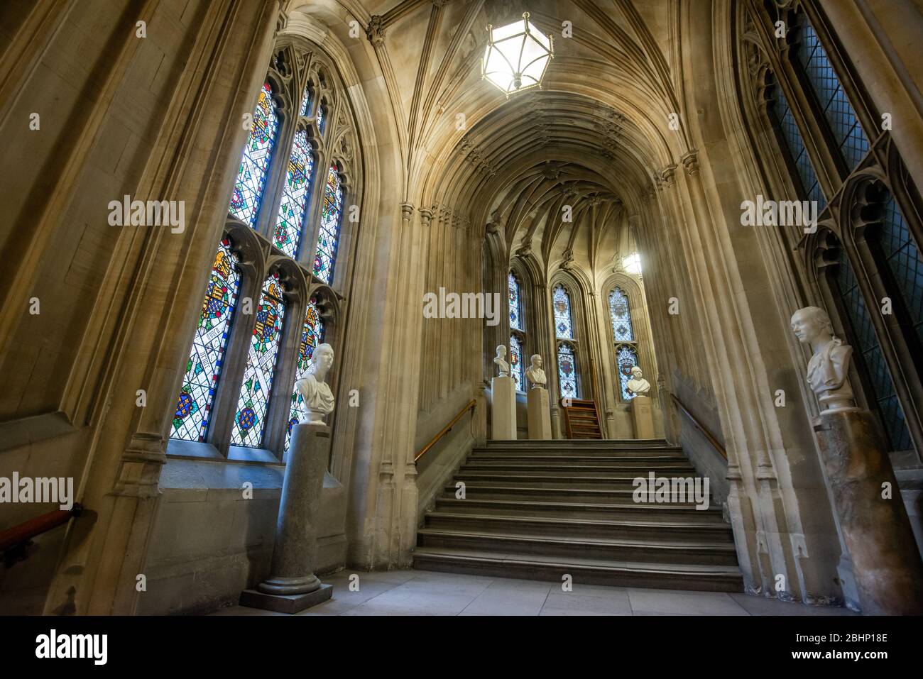 Corridors inside the Palace of Westminster, London, UK Stock Photo
