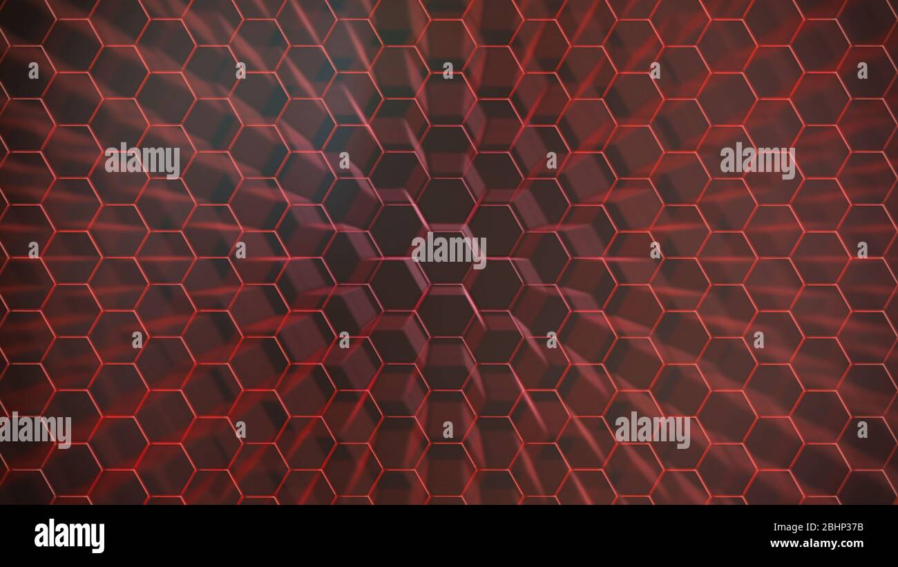 Red hexagonal texture. Abstract background for design Stock Photo - Alamy