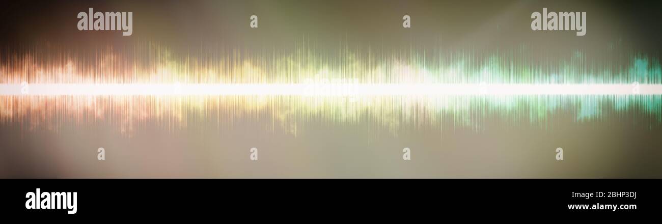 Abstract background. Digital sound music equalizer with wave colored ...