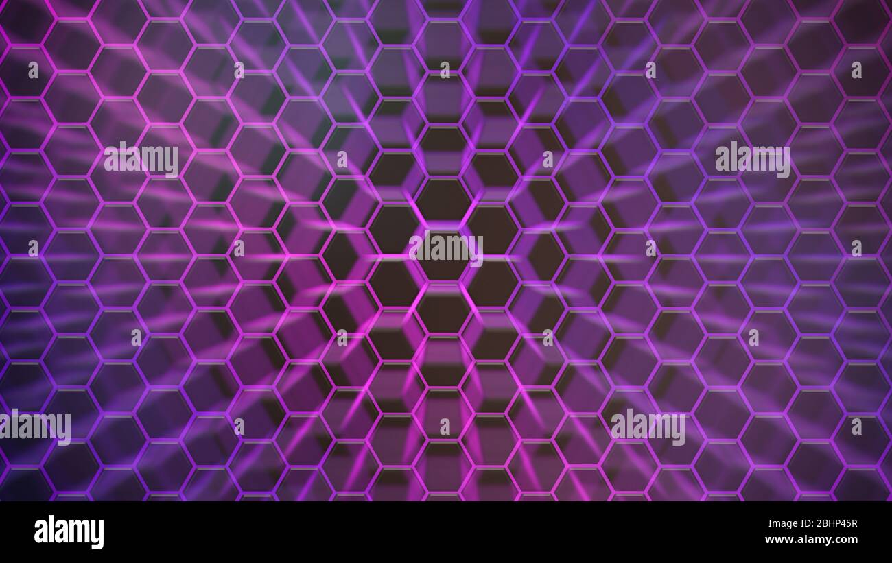 Purple and violet hexagonal texture. Abstract background for design. Stock Photo