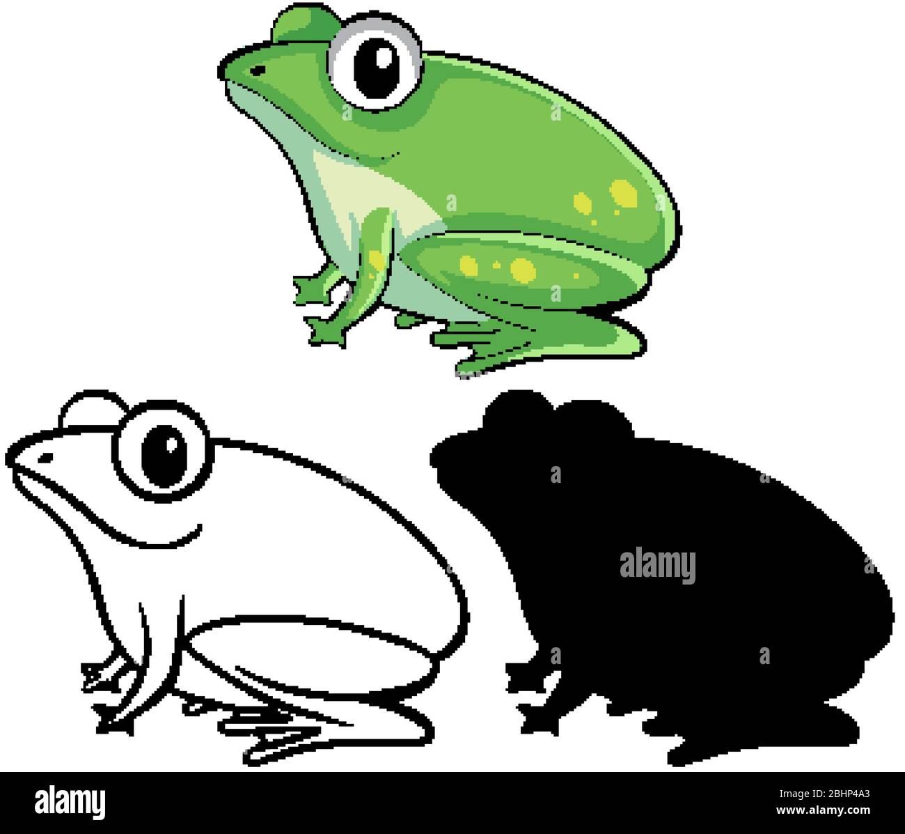 Set of frog cartoon illustration Stock Vector Image & Art - Alamy