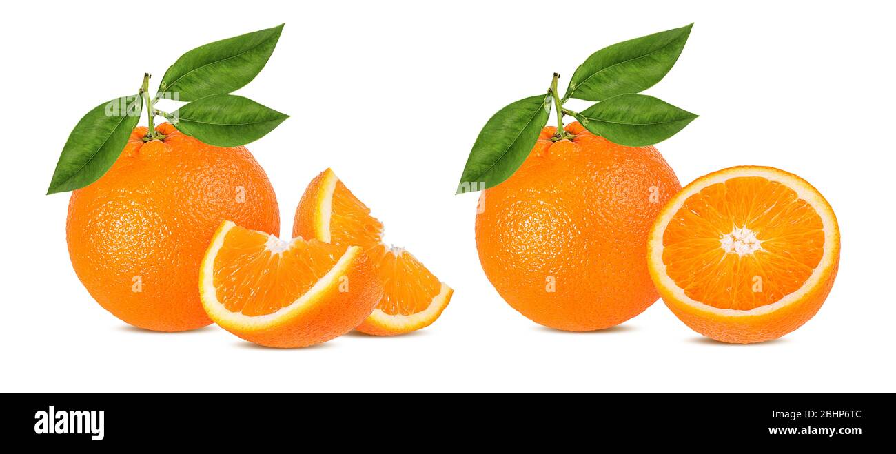 Orange With Ripe Healthy ripe food isolated white sweet Cut Out Stock Images & Pictures ...