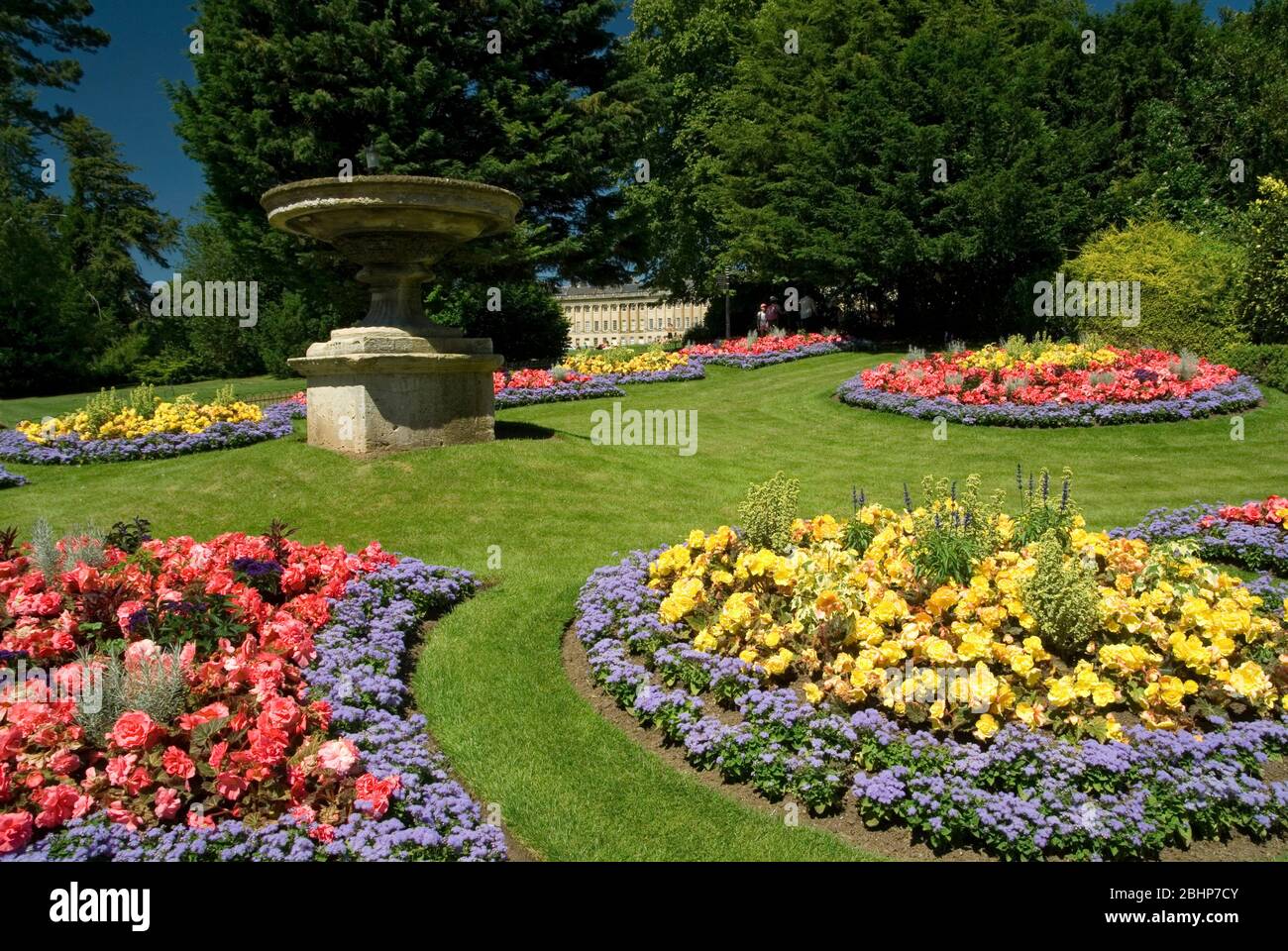 Flower beds, Royal Victoria Park, Bath, Somerset, England Stock Photo ...