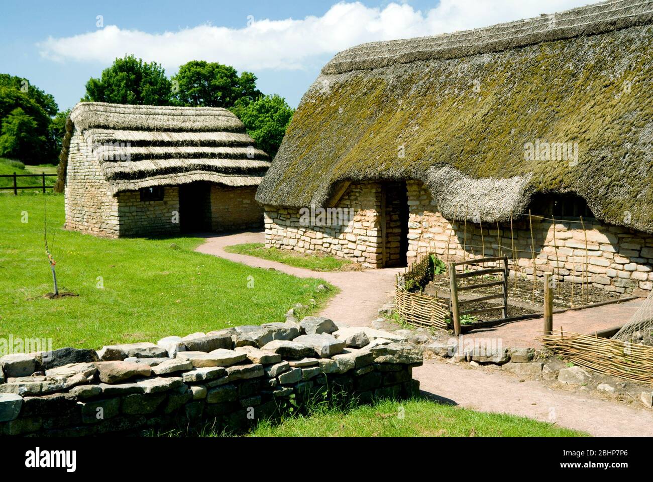 Cosmeston Medieval Village, Cosmeston Lakes and Country Park, Penarth, Vale of Glamorgan, South Wales, UK. Stock Photo