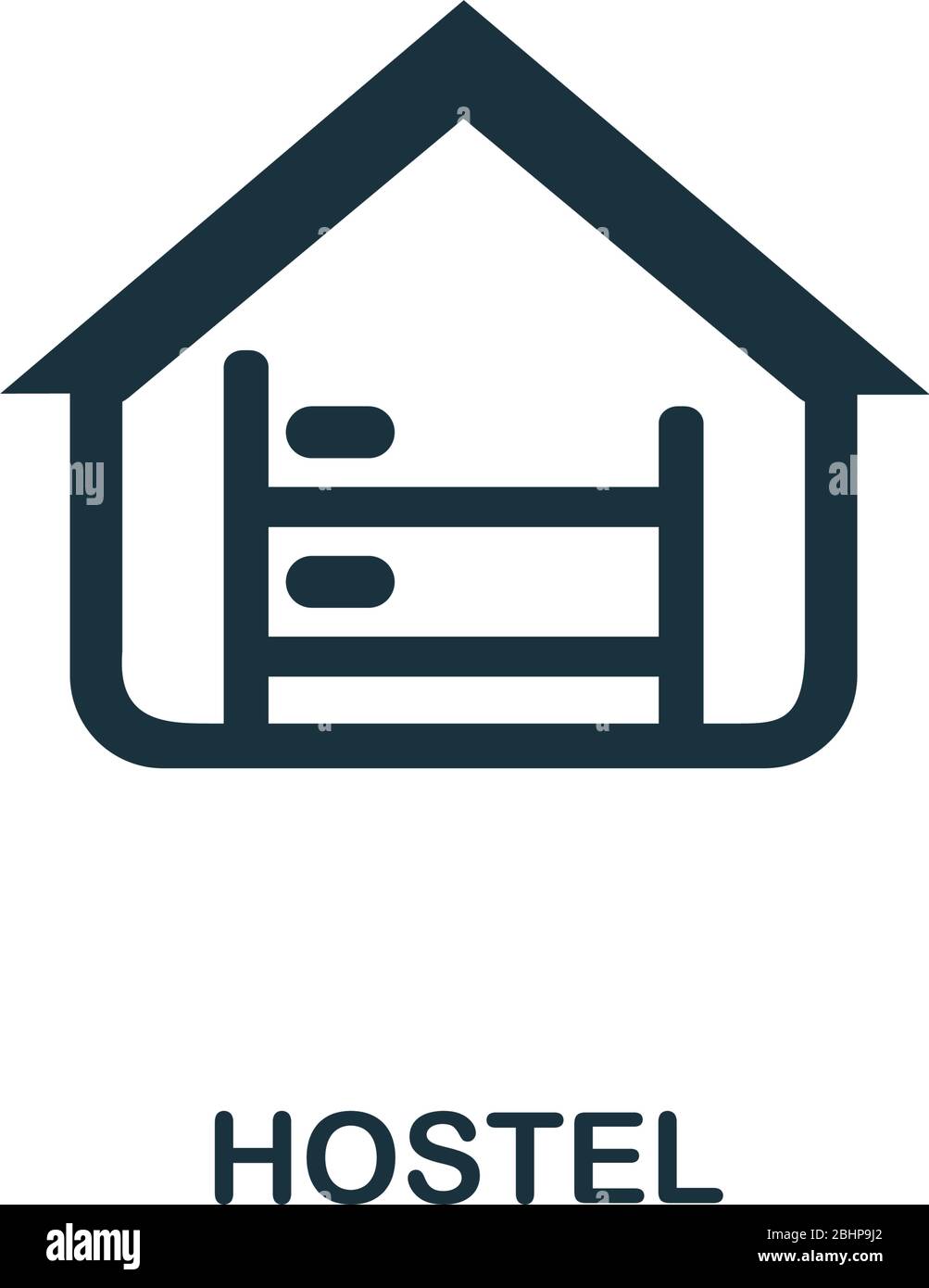 Symbol For Youth Hostel Hostel Icon. Simple Line Element Hostel Symbol For Templates, Web Design  And Infographics Stock Vector Image & Art - Alamy