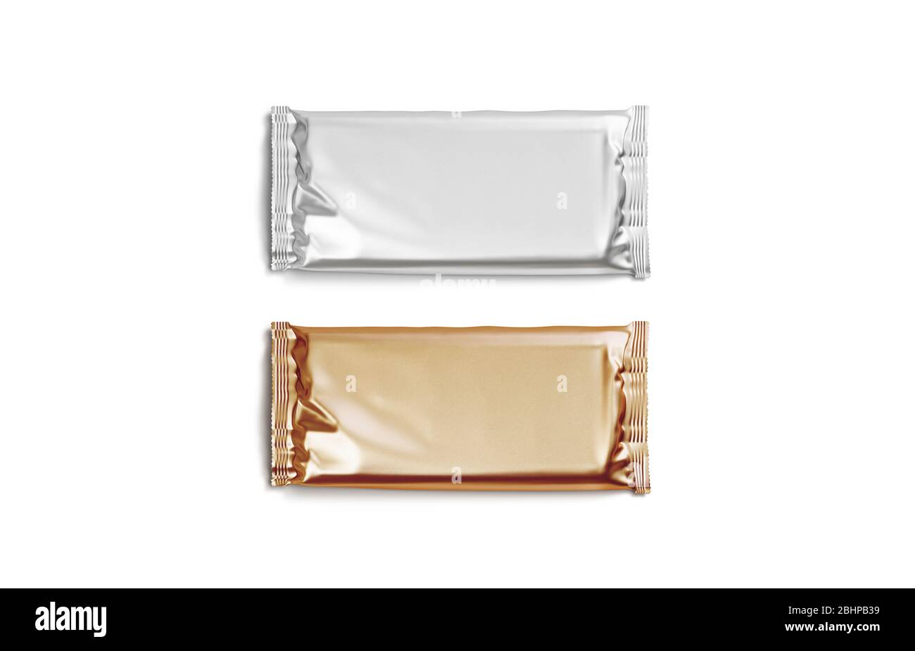 Chocolate blank package. Gold wrapper Stock Illustration