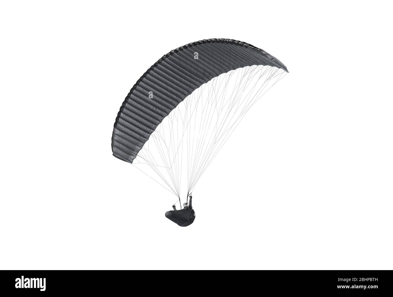 Download Blank Black Paraglider With Person In Harness Mockup Bottom View Stock Photo Alamy PSD Mockup Templates