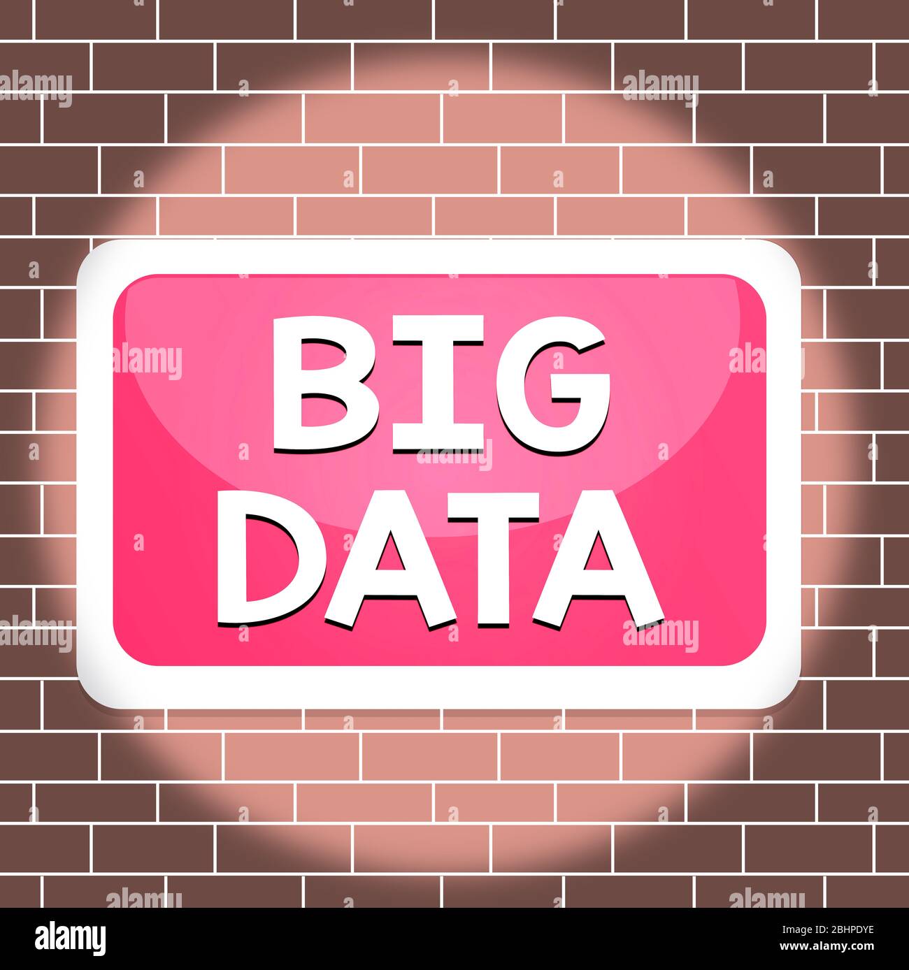 Text sign showing Big Data. Business photo showcasing sets that so complex that traditional software cant deal with them Board rectangle white frame e Stock Photo