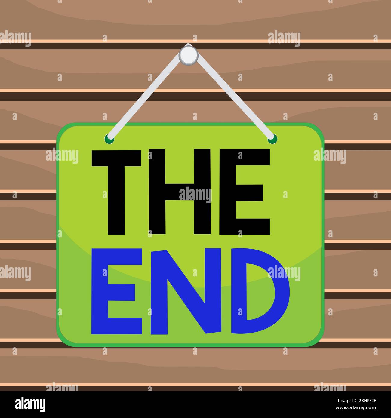 Conceptual hand writing showing The End. Concept meaning Final part of