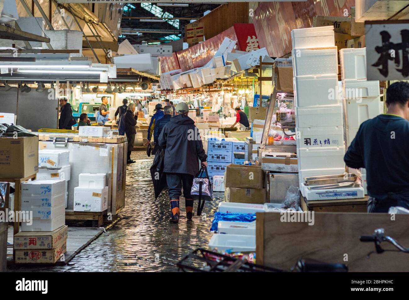 Tokyo / Japan October 21, 2017 Tsukiji fish market in Tokyo, largest
