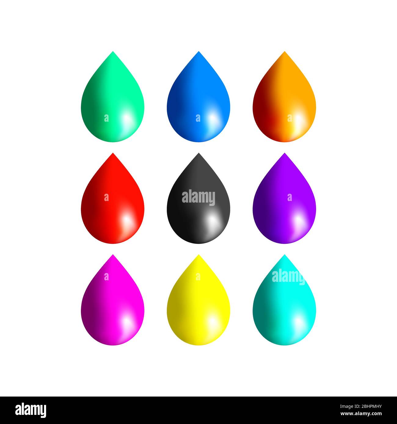3d paint drops set isolated hi-res stock photography and images - Alamy